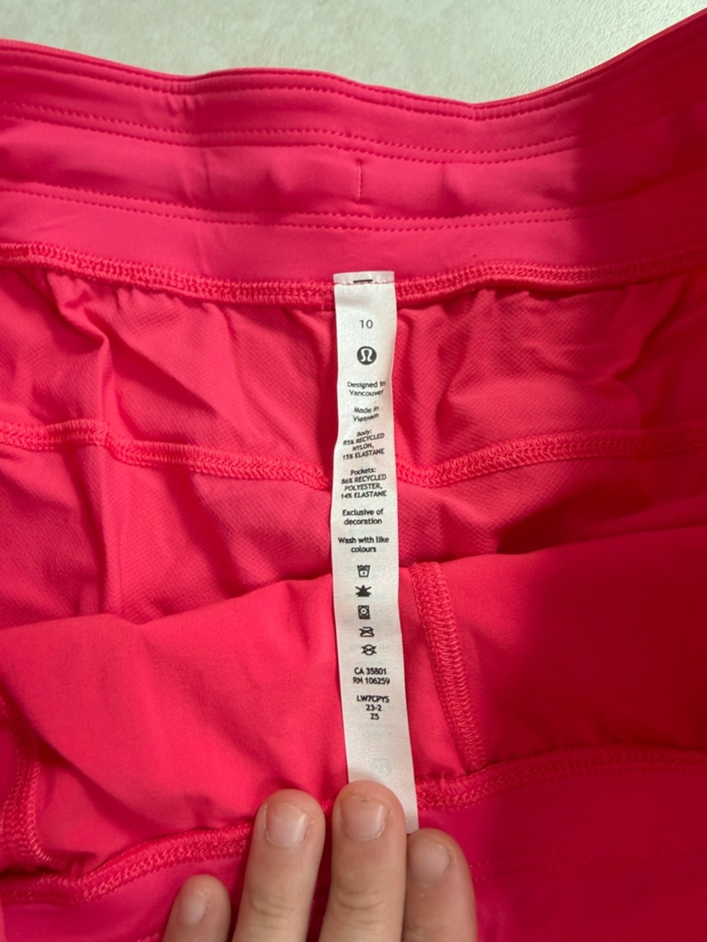 lululemon athletica Bright Pink Athletic Drawstring Shorts - Picture 2 of 5